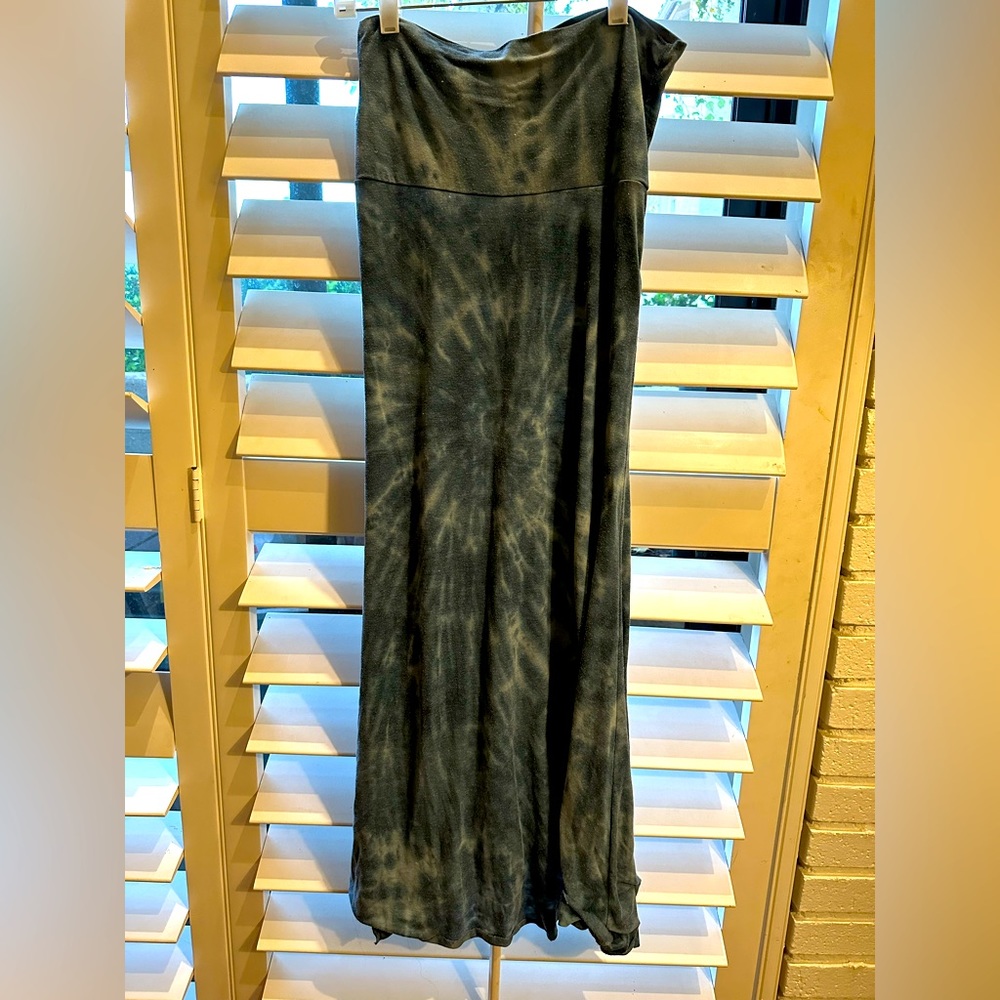 Tie-dye fold over skirt